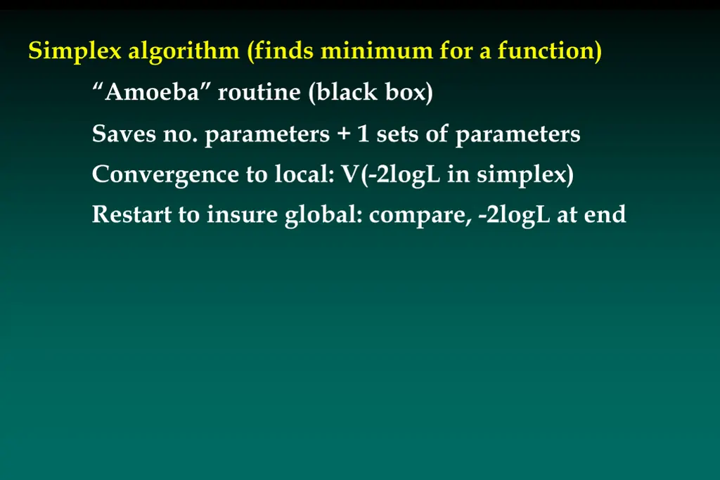 simplex algorithm finds minimum for a function