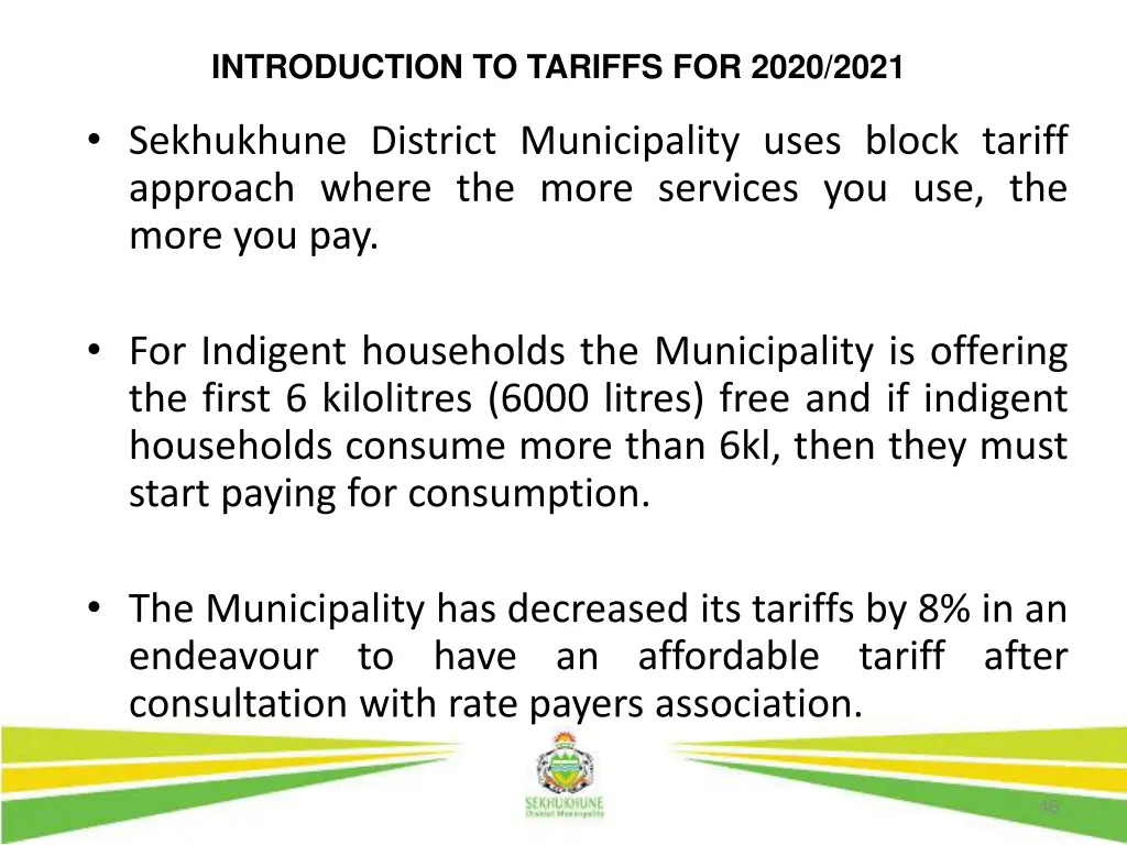 introduction to tariffs for 2020 2021