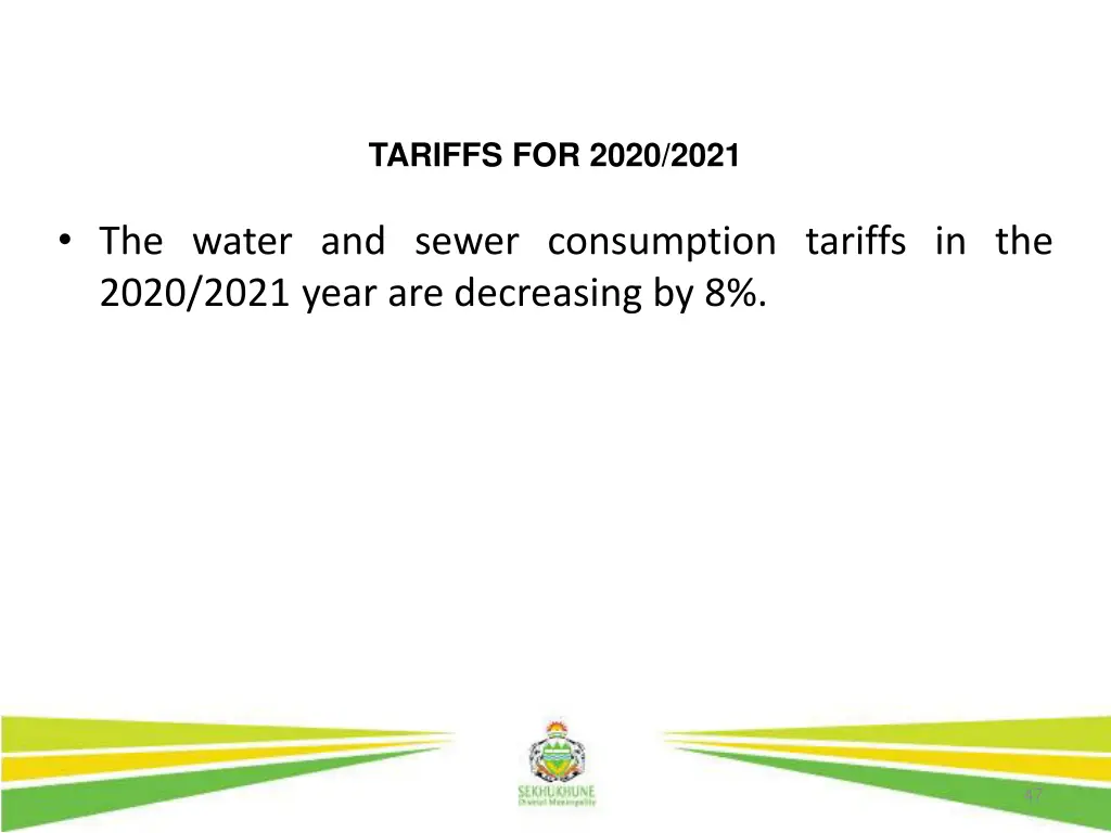 tariffs for 2020 2021
