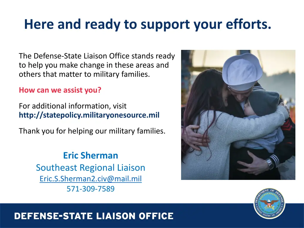 here and ready to support your efforts