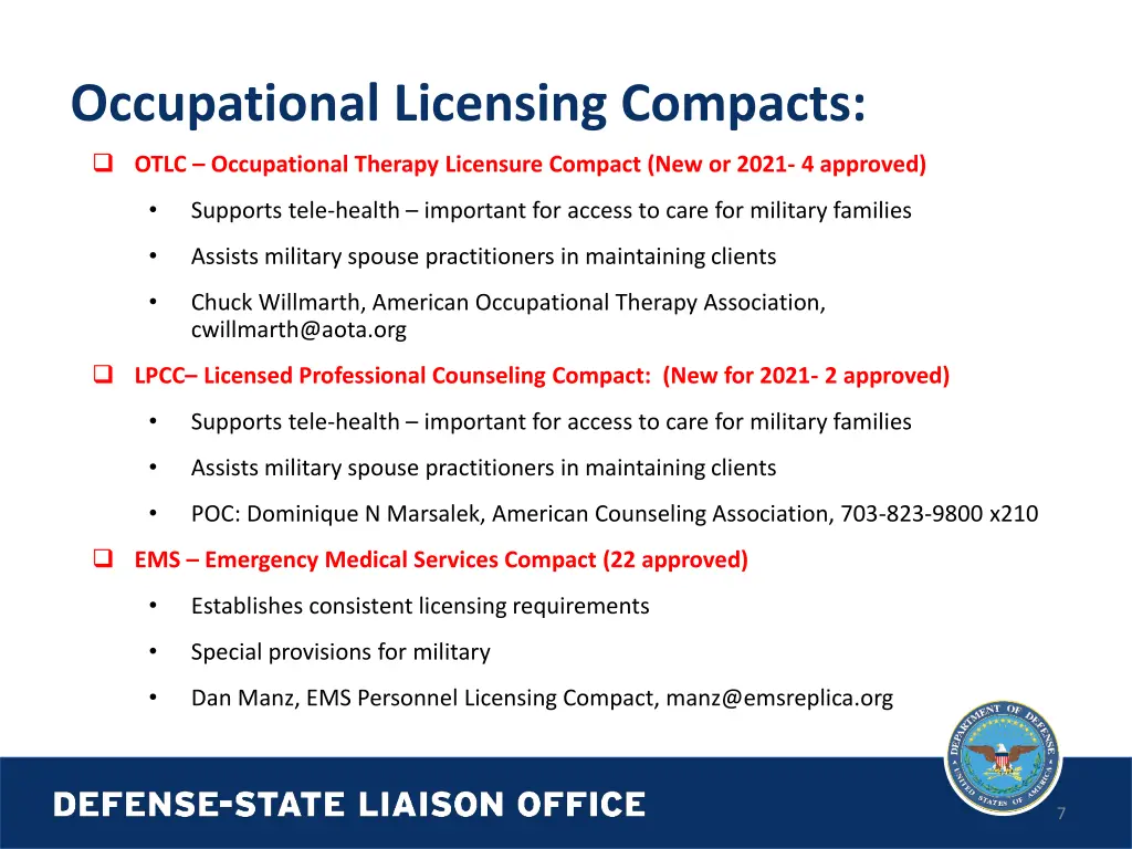 occupational licensing compacts 1