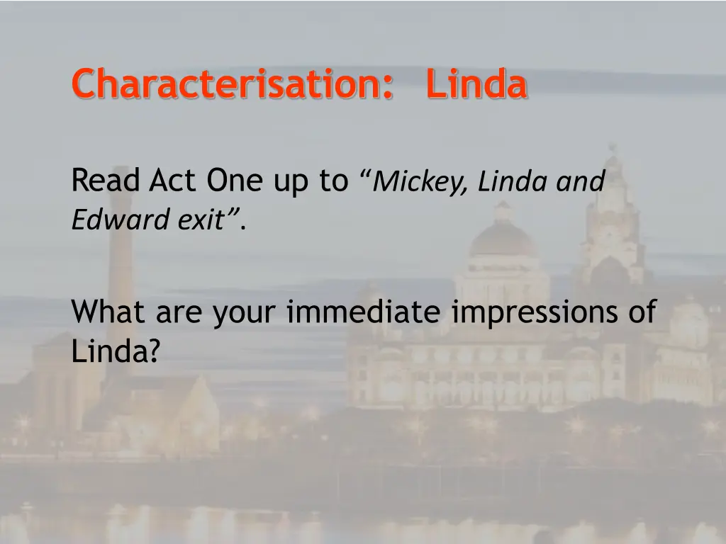 characterisation linda