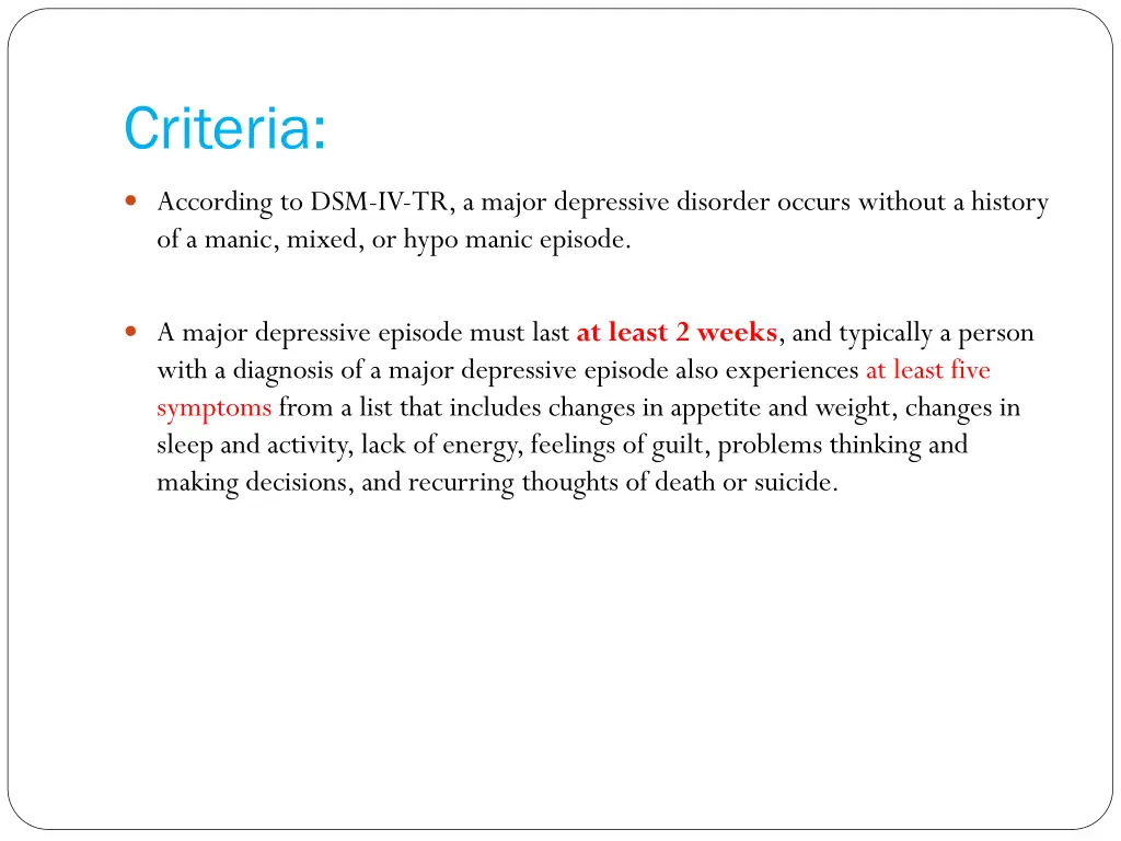 criteria