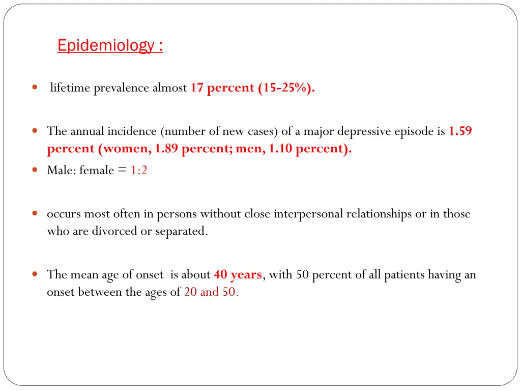 epidemiology