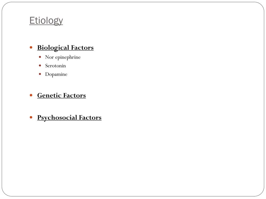 etiology