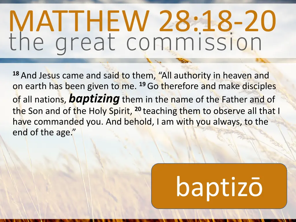matthew 28 18 20 the great commission 1