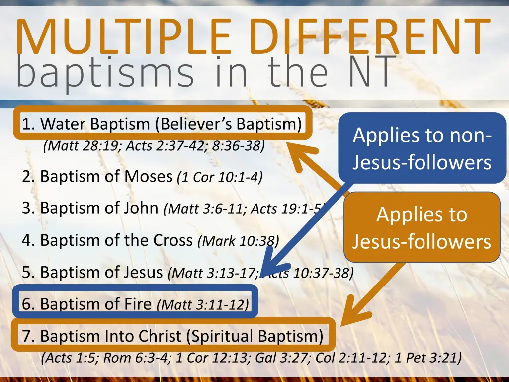 multiple different baptisms in the nt 5