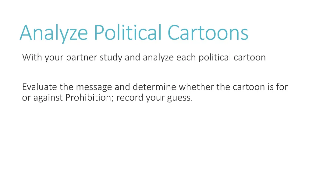 analyze political cartoons