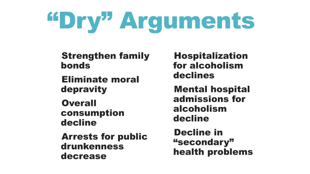 dry arguments