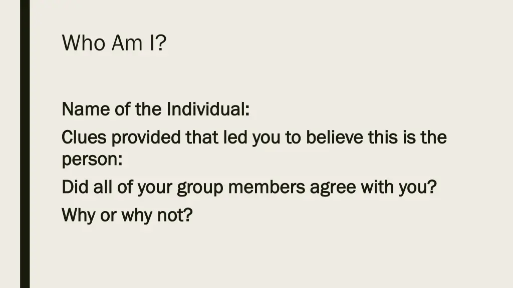 who am i 1