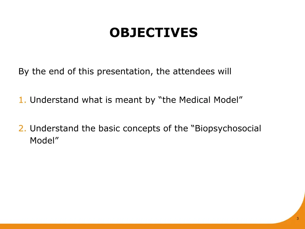 objectives