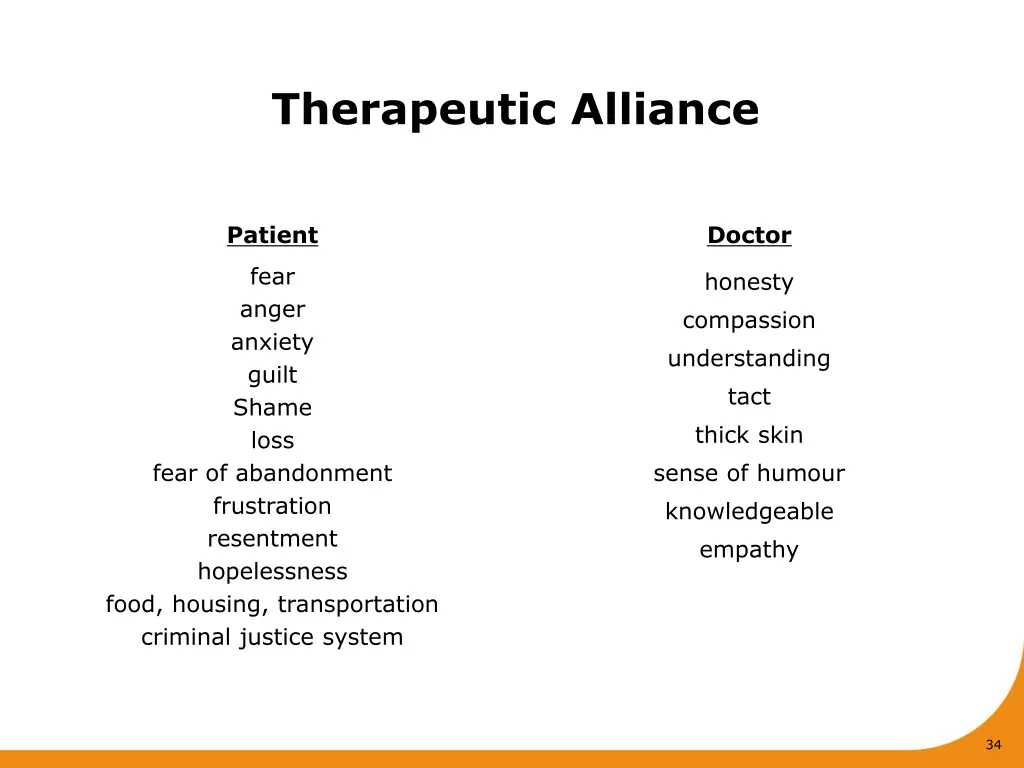 therapeutic alliance