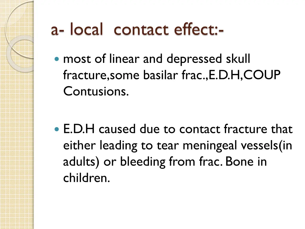 a local contact effect
