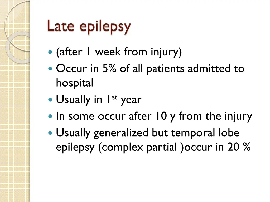 after 1 week from injury occur