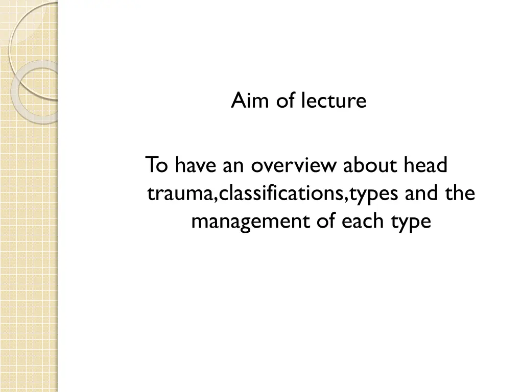 aim of lecture