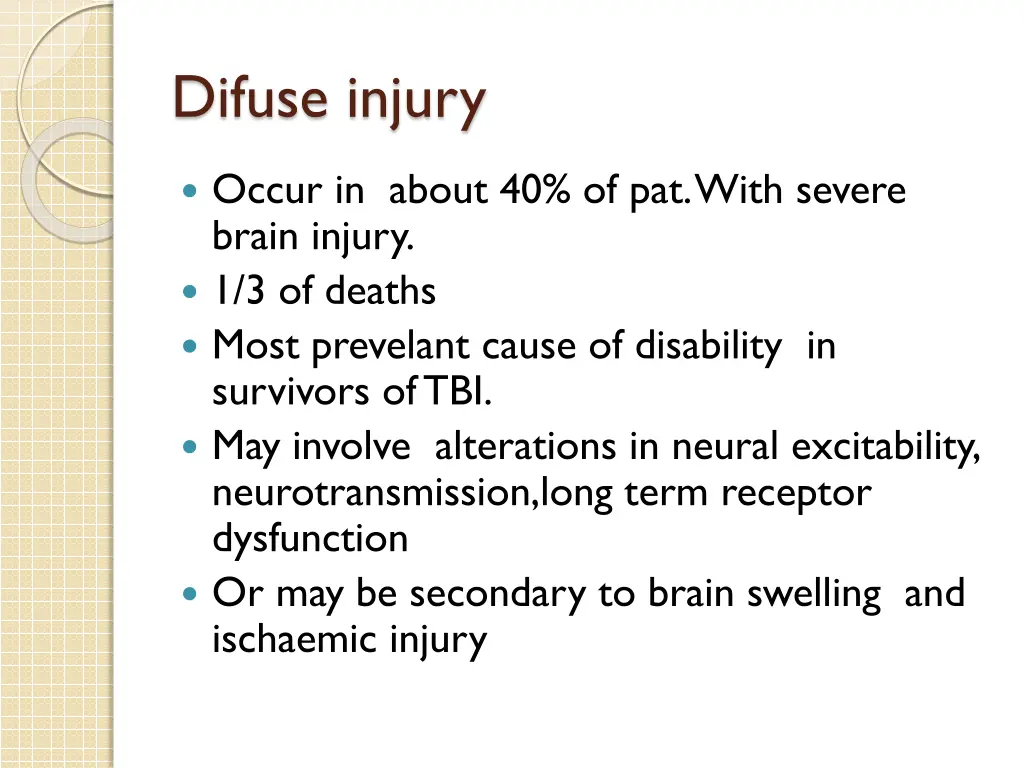 difuse injury
