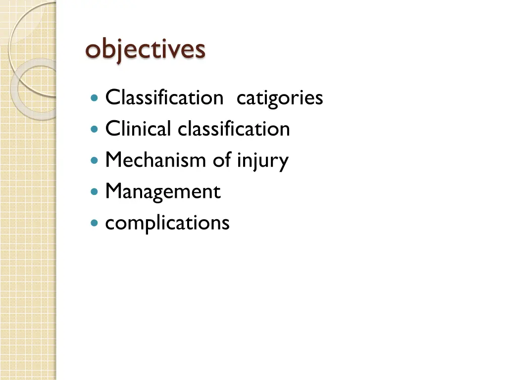 objectives