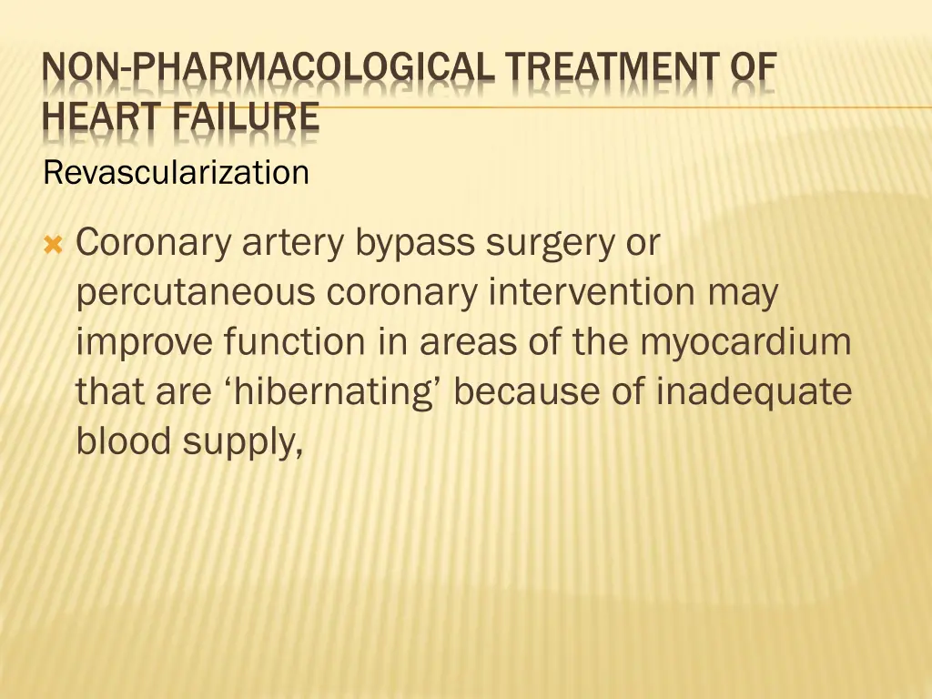 non pharmacological treatment of heart failure