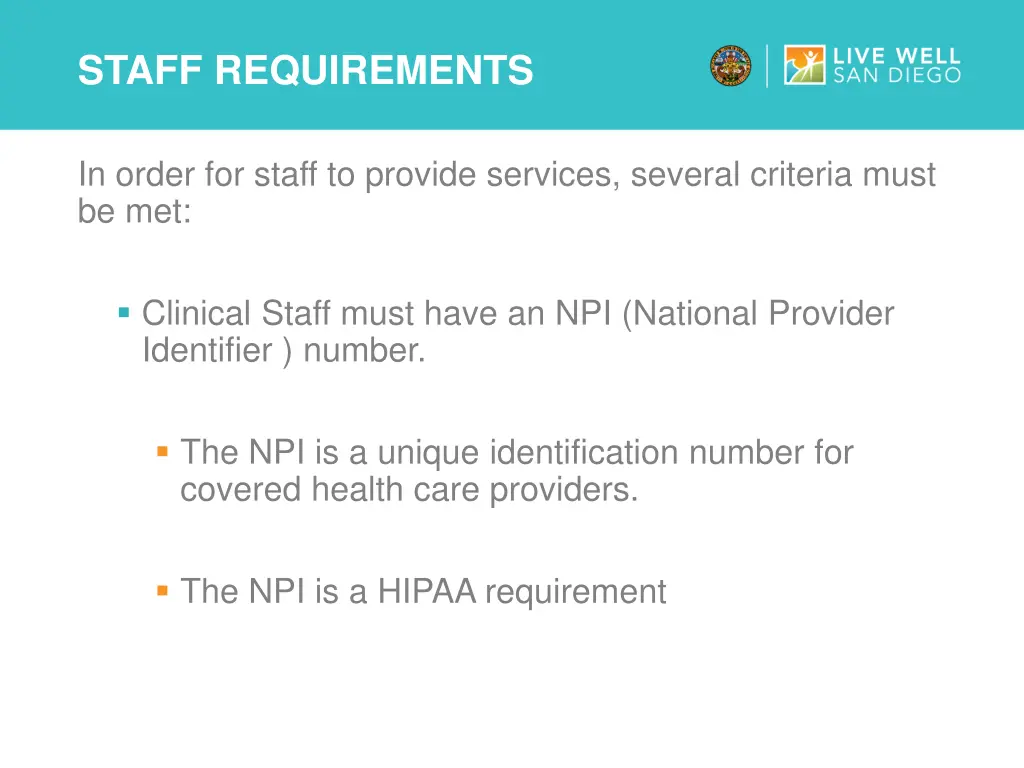 staff requirements 1