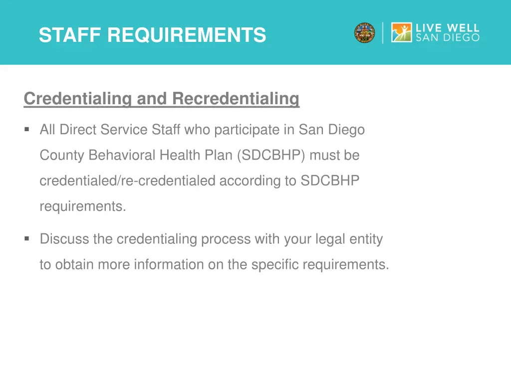 staff requirements 11
