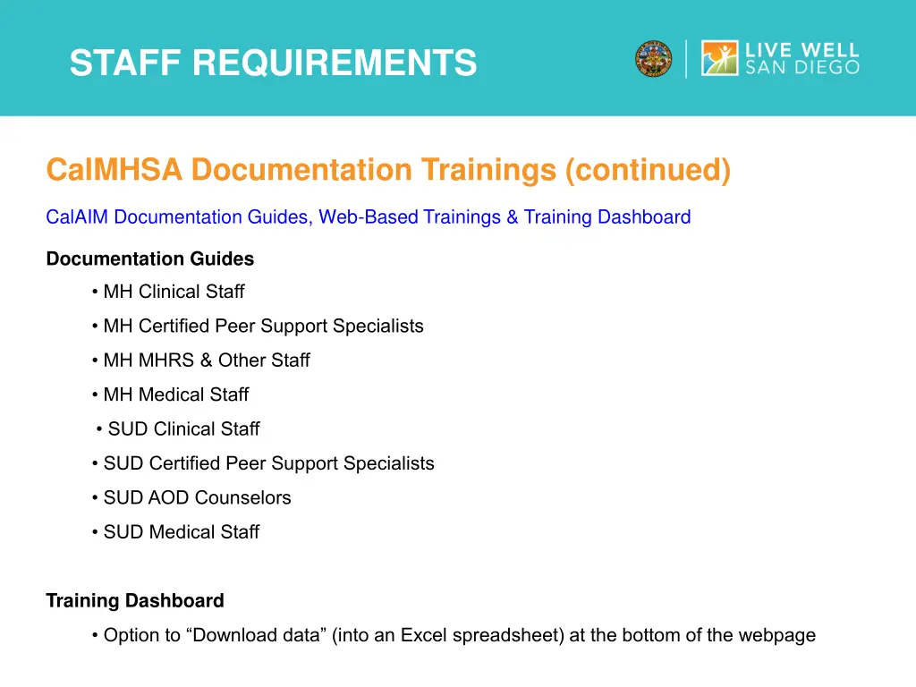 staff requirements 5