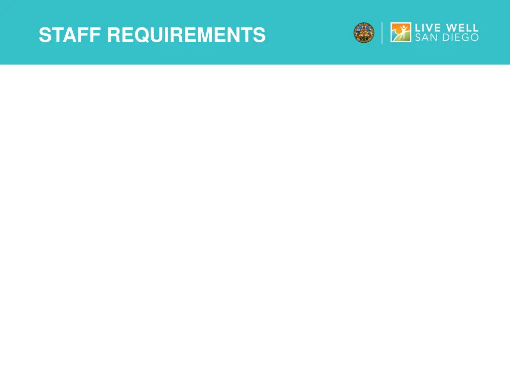 staff requirements