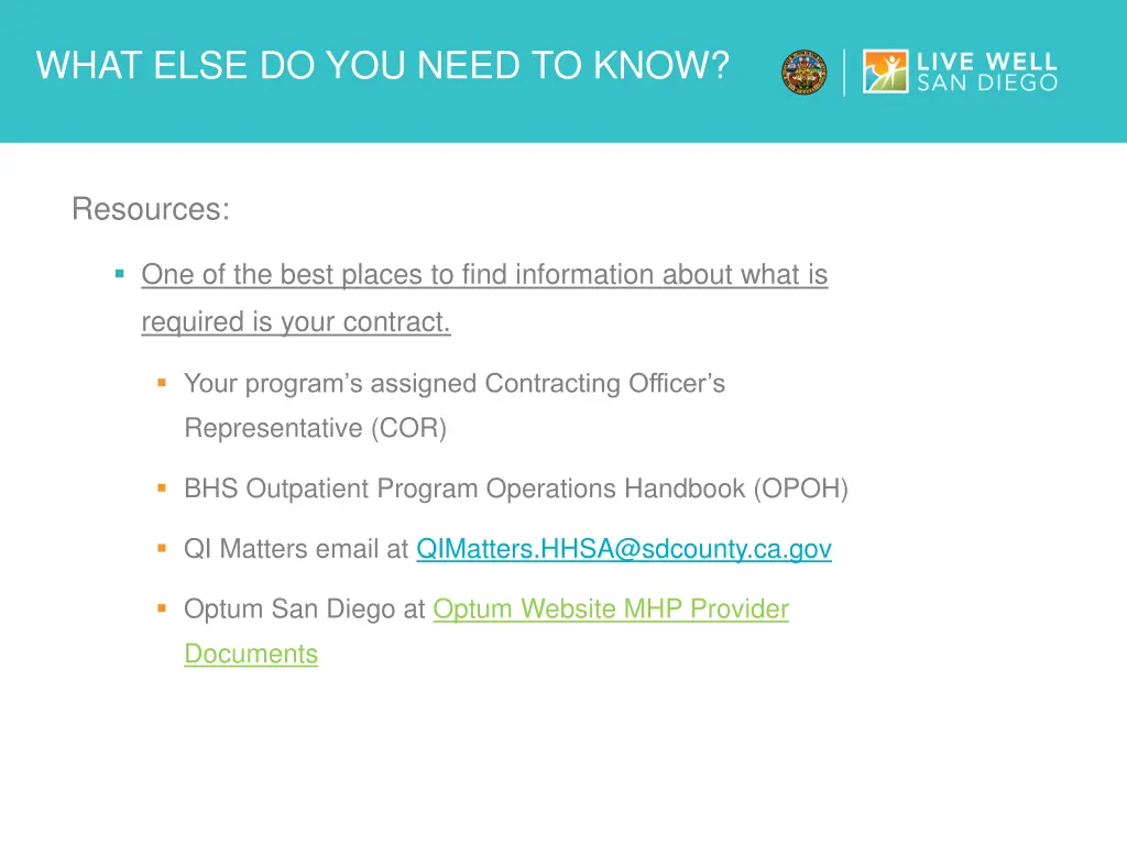 what else do you need to know
