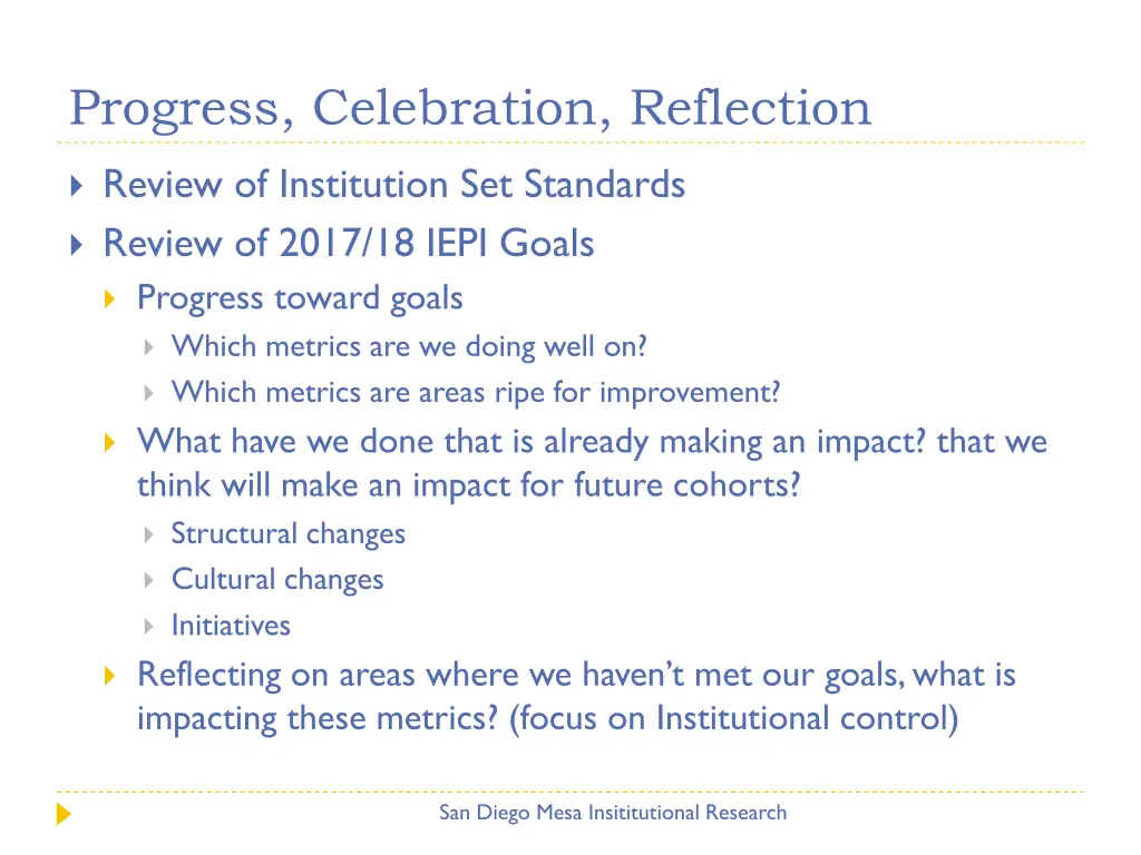 progress celebration reflection