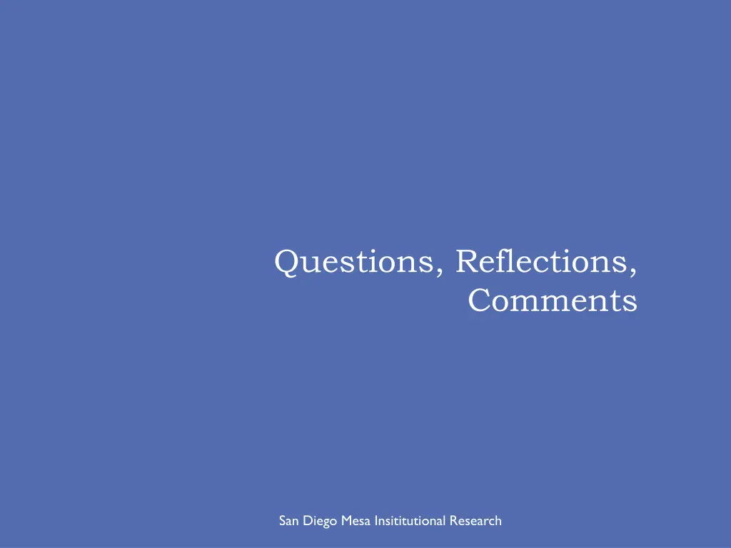 questions reflections
