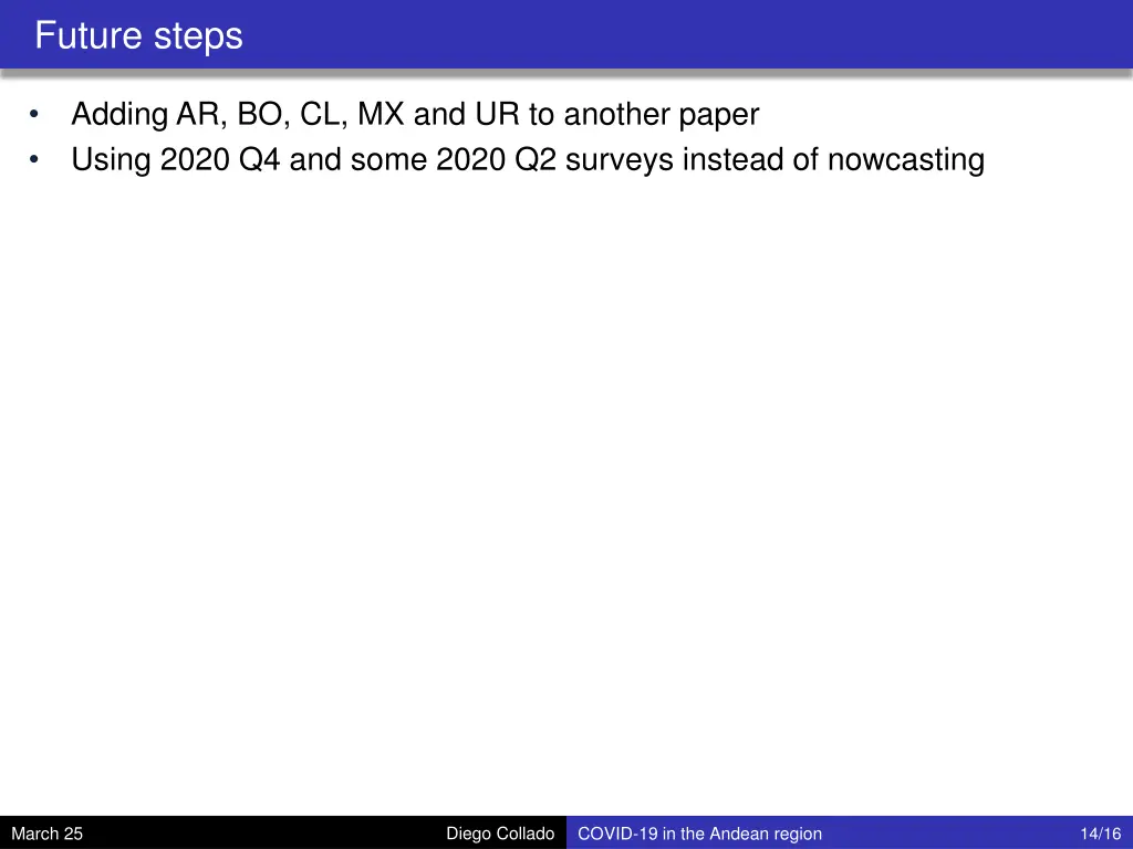 future steps