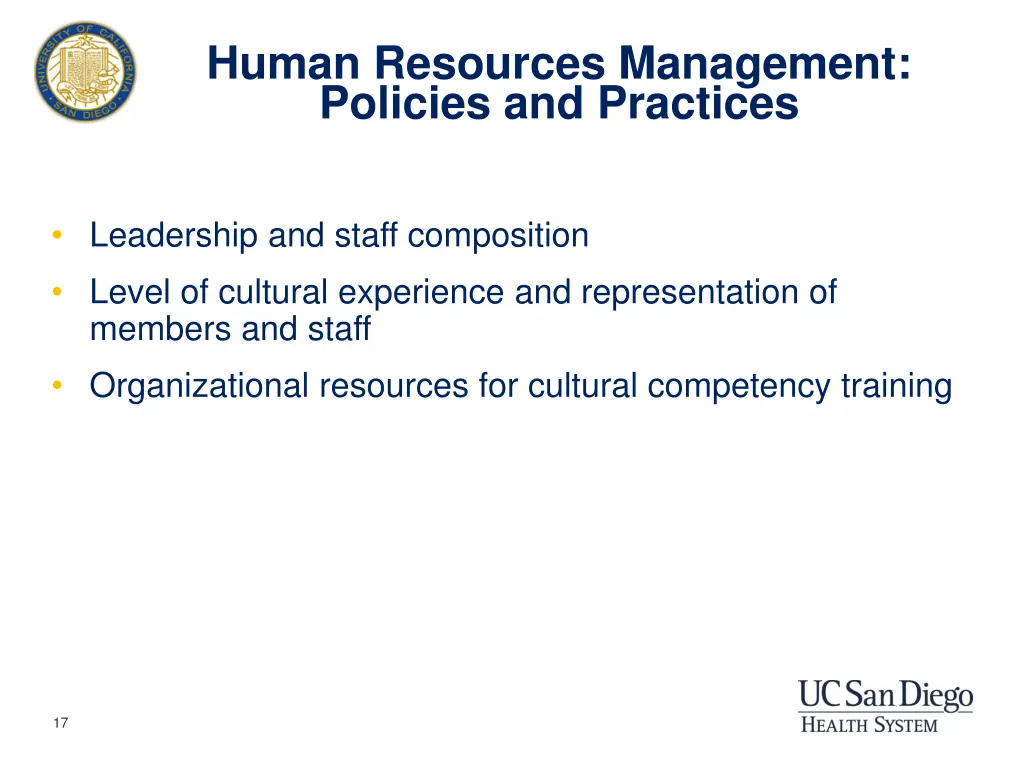 human resources management policies and practices