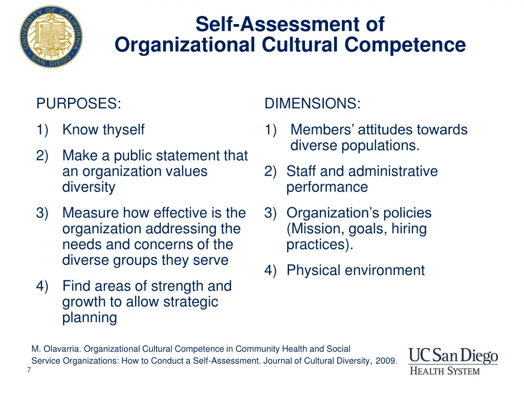 self assessment of organizational cultural