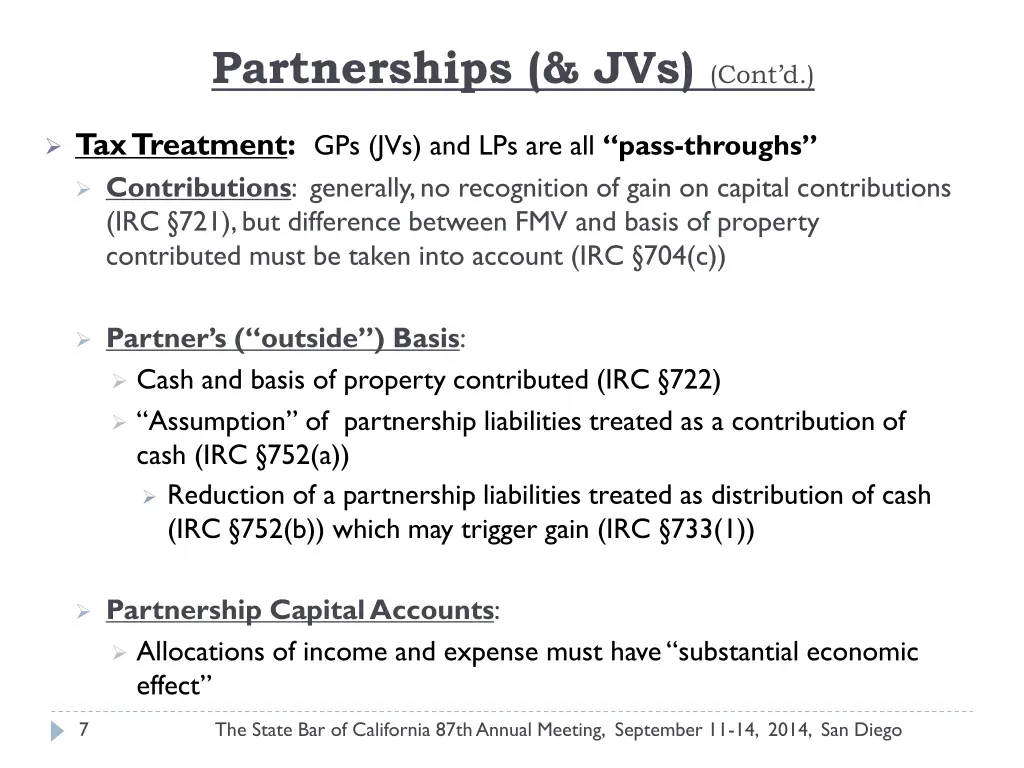 partnerships jvs cont d