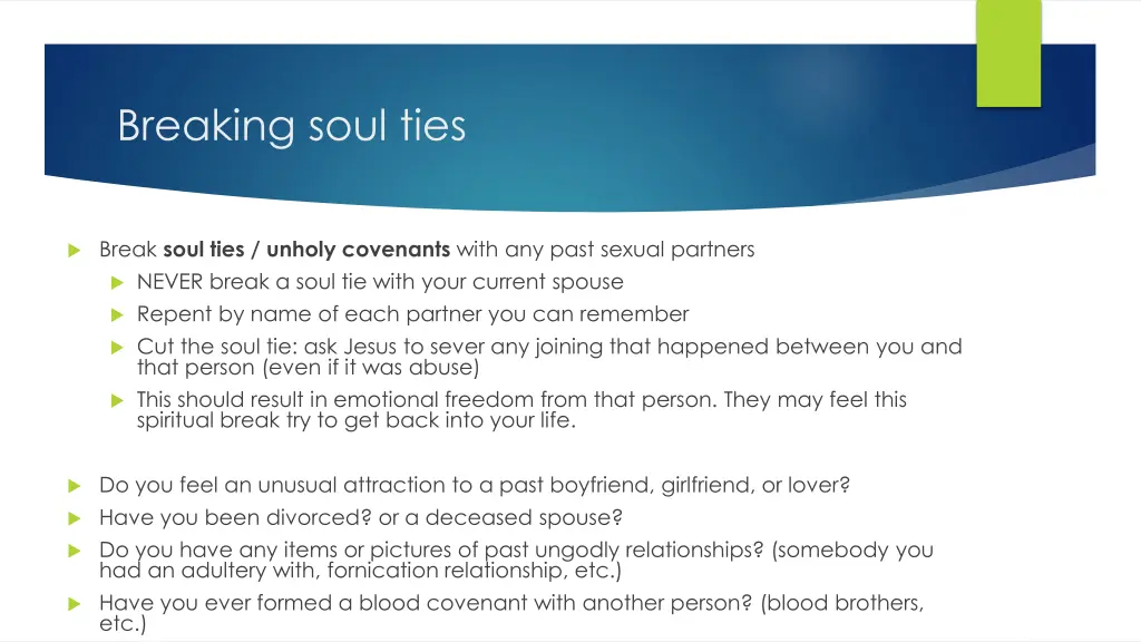breaking soul ties
