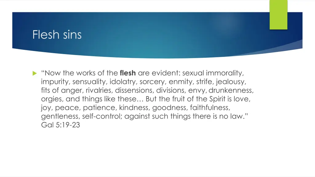 flesh sins