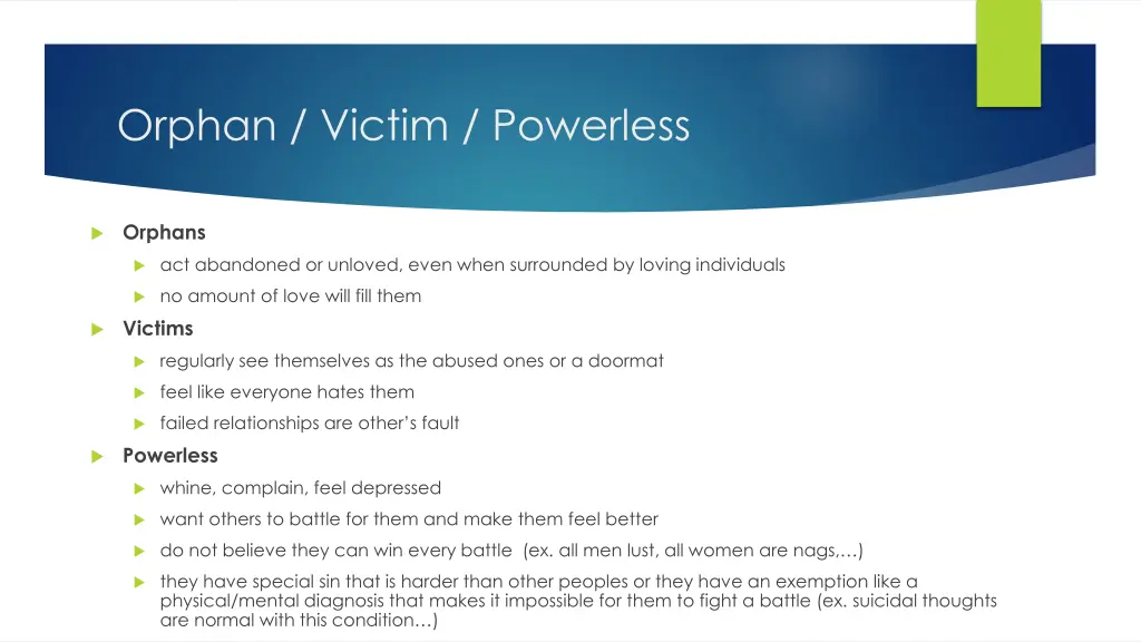orphan victim powerless