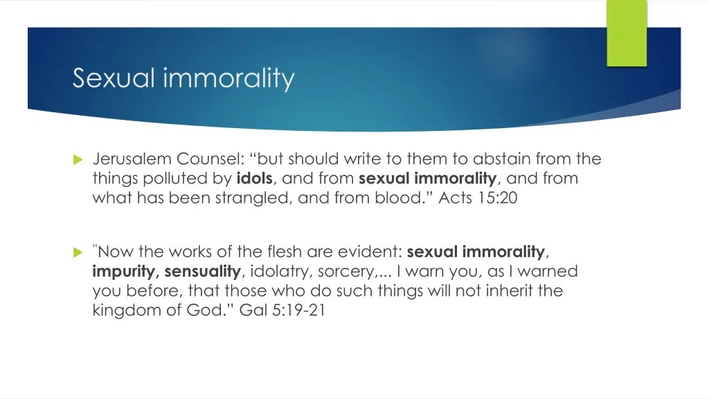 sexual immorality