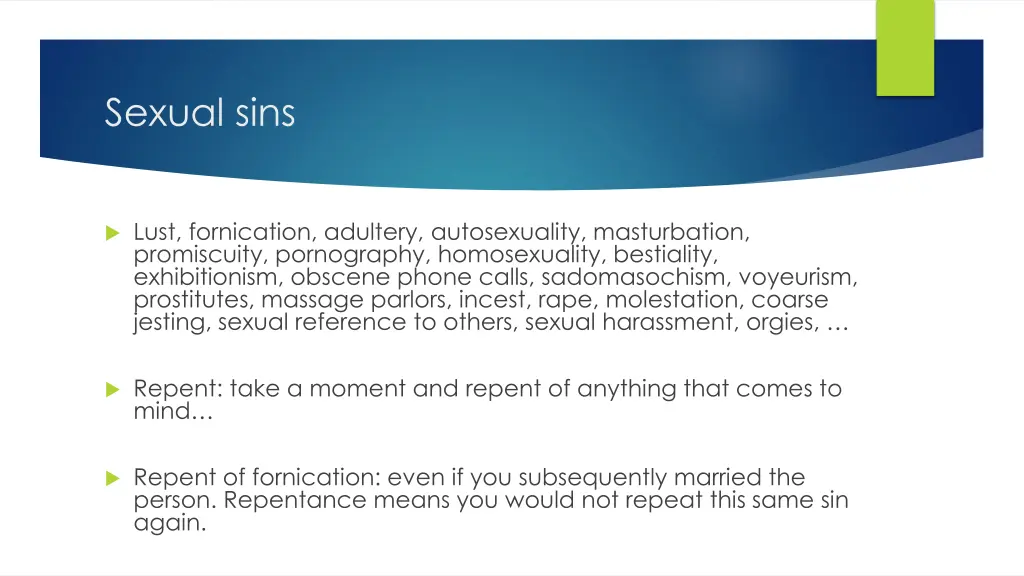 sexual sins