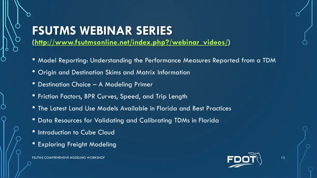 fsutms webinar series http www fsutmsonline