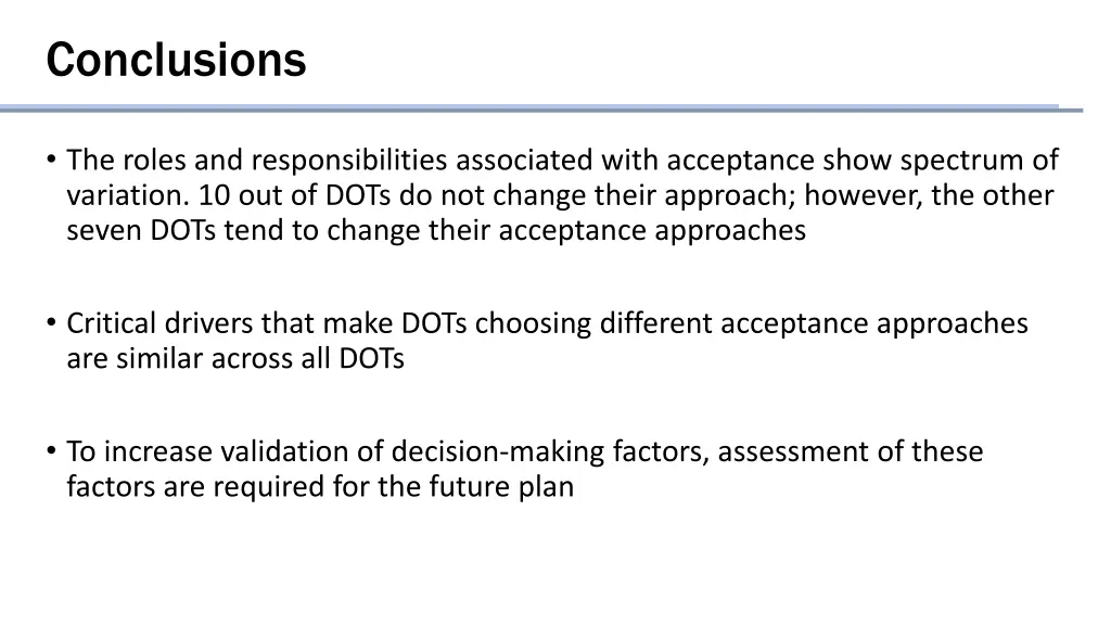 conclusions
