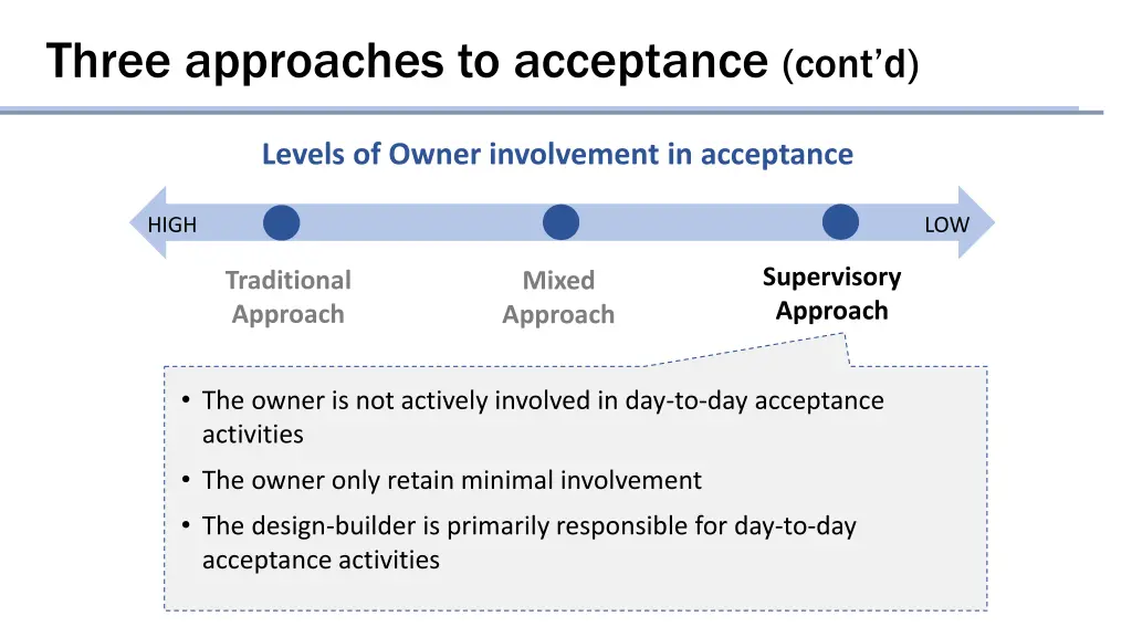 three approaches to acceptance cont d 2
