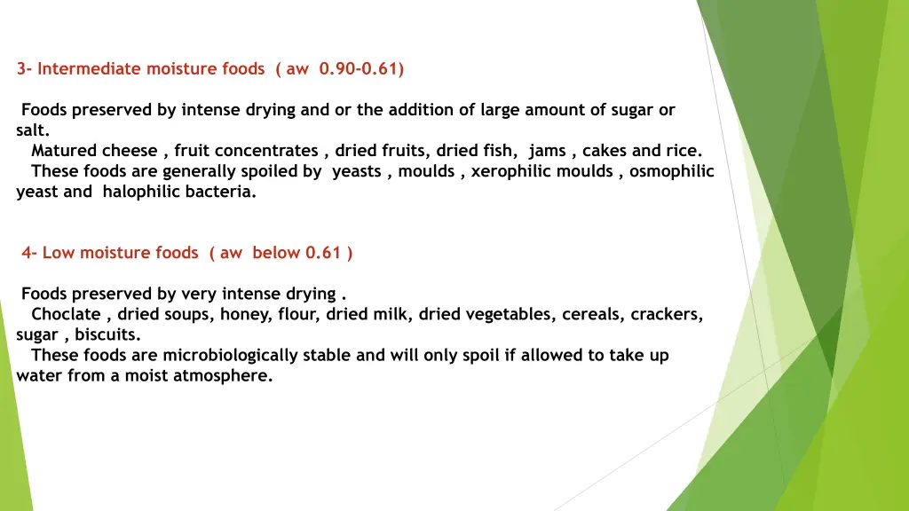 3 intermediate moisture foods aw 0 90 0 61 foods
