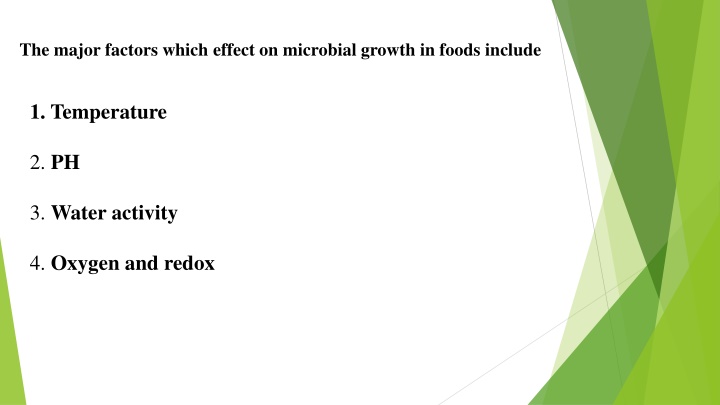 the major factors which effect on microbial