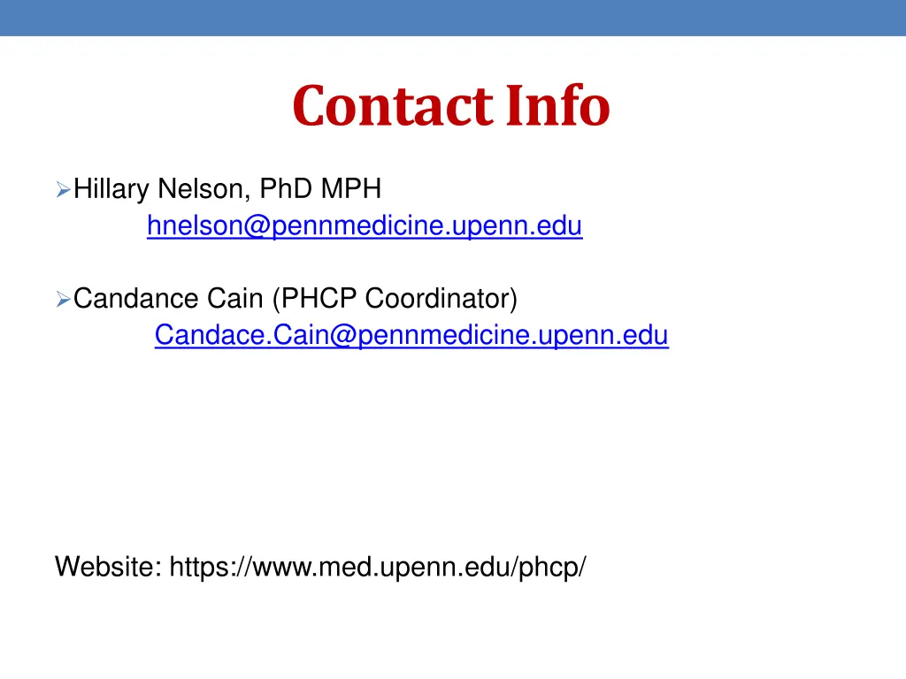 contact info
