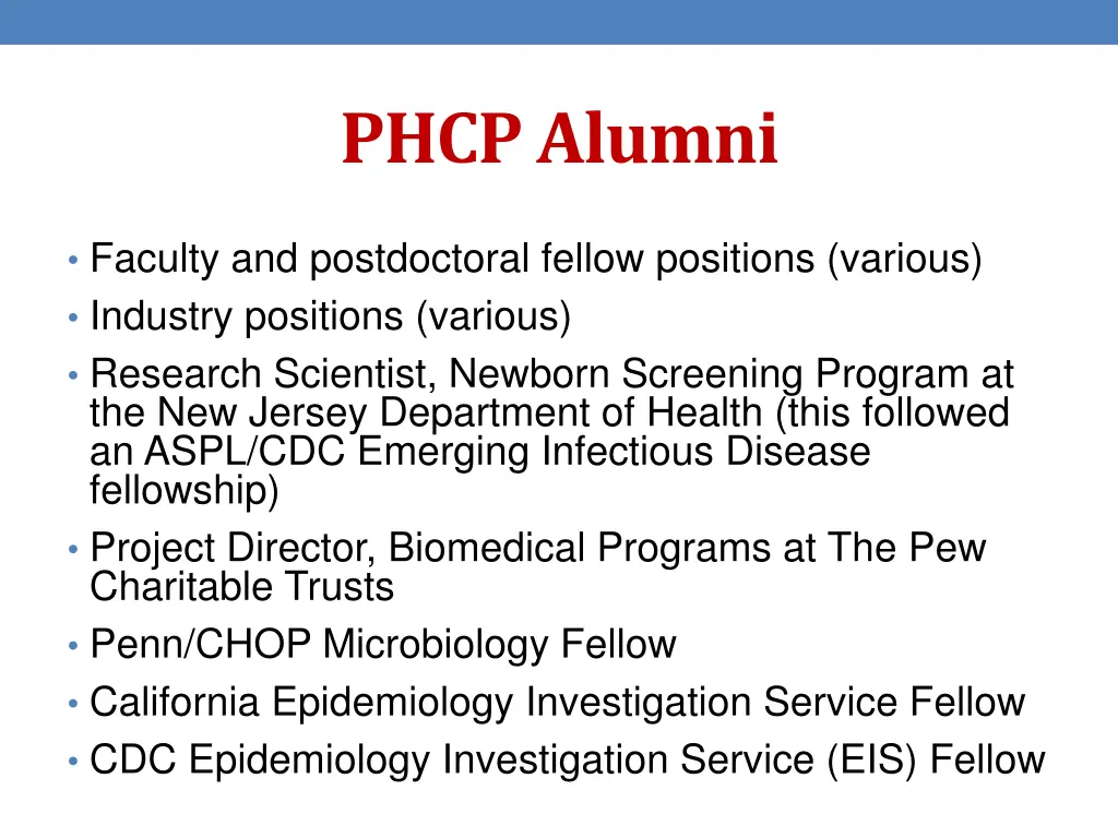 phcp alumni