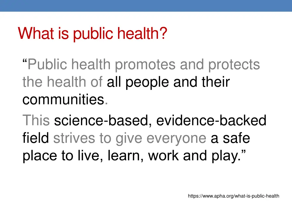 what is public health