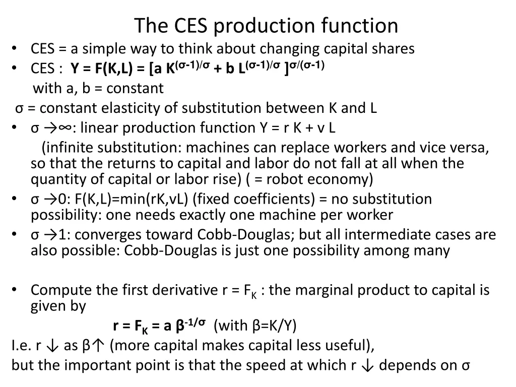 the ces production function ces a simple