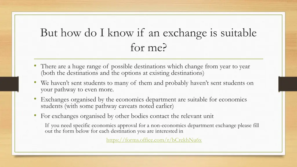 but how do i know if an exchange is suitable
