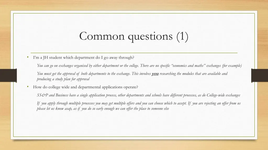 common questions 1