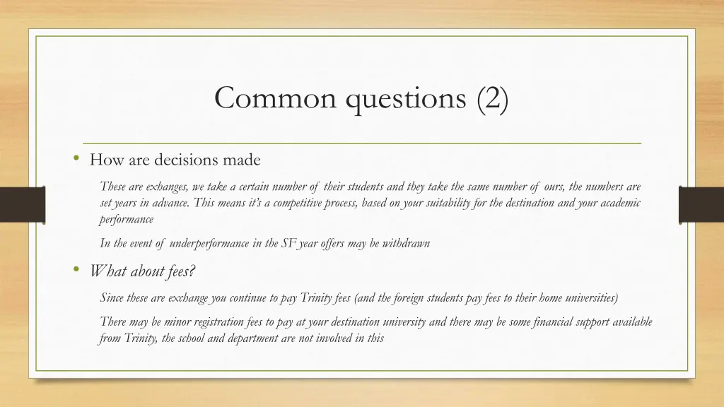 common questions 2
